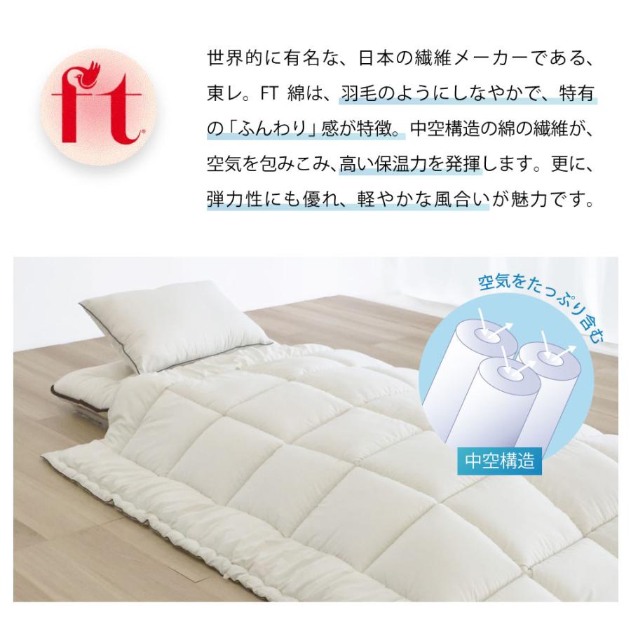玖島布団工房 洗える布団3点セット 日本製 ダニ対策 ピーチスキン