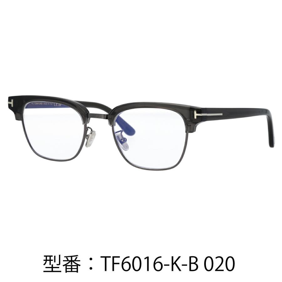 TOM FORD トムフォード メガネ サーモント型 ブロー コンビネーション ブルーライトカット アジアンフィット FT6016-K-B/V (TF6016-K-B) 001 【海外正規品】_7