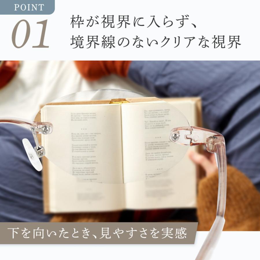 老眼鏡 レディース フチなし おしゃれ 軽い リーディンググラス シニア