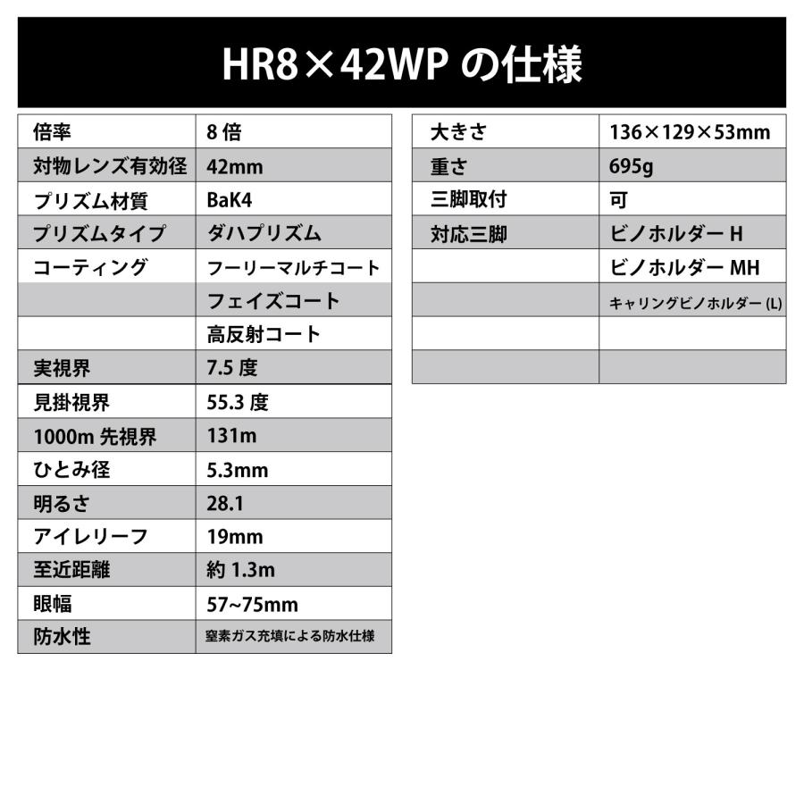 Vixen（ビクセン） 双眼鏡 アトレックII HR8×42WP 8倍 コンサート ライブ 観劇 スポーツ バードウォッチング アウトドア ...