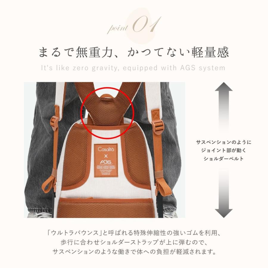 Casalita キャサリータ CL-11191 AGSリュックサック バックパック 15L レディース メンズ ビジネス 大容量 A4サイズ 無重力 軽量 撥水の画像