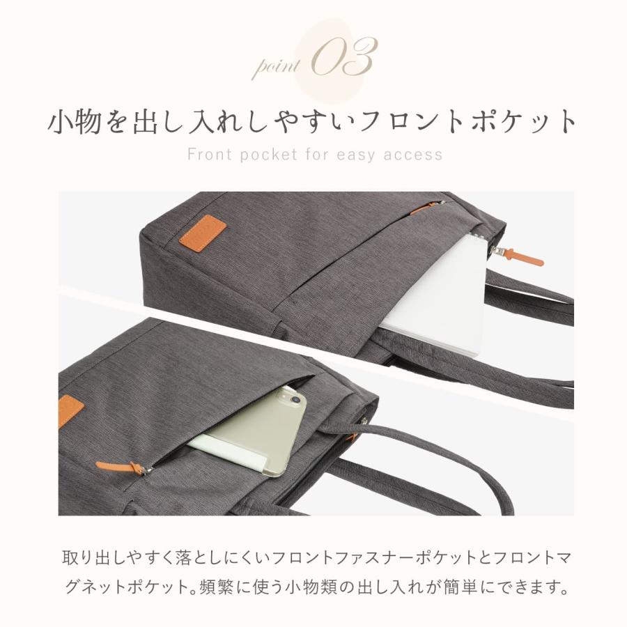 キャサリータ トートバッグ メンズ レディース 大容量 大きめ 肩掛け 軽い 軽量 撥水 A4サイズ 無重力 ブラック キャリーオン CL-13127 | Casalita | 09