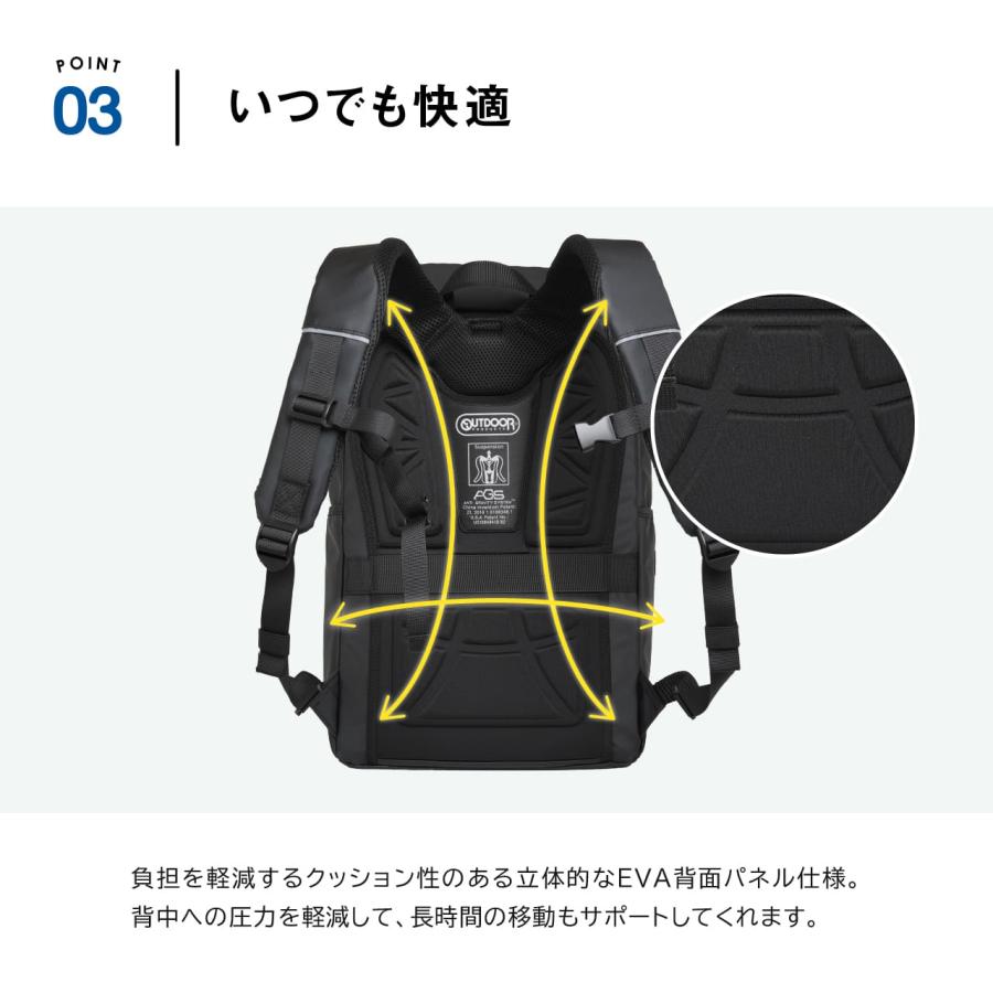 【Seventeen春号掲載】OUTDOOR PRODUCTS アウトドアプロダクツ AGSスクールリュック スクールバッグ 通学 スクバ 無重力リュック A3 大容量 35L OD-11198の画像