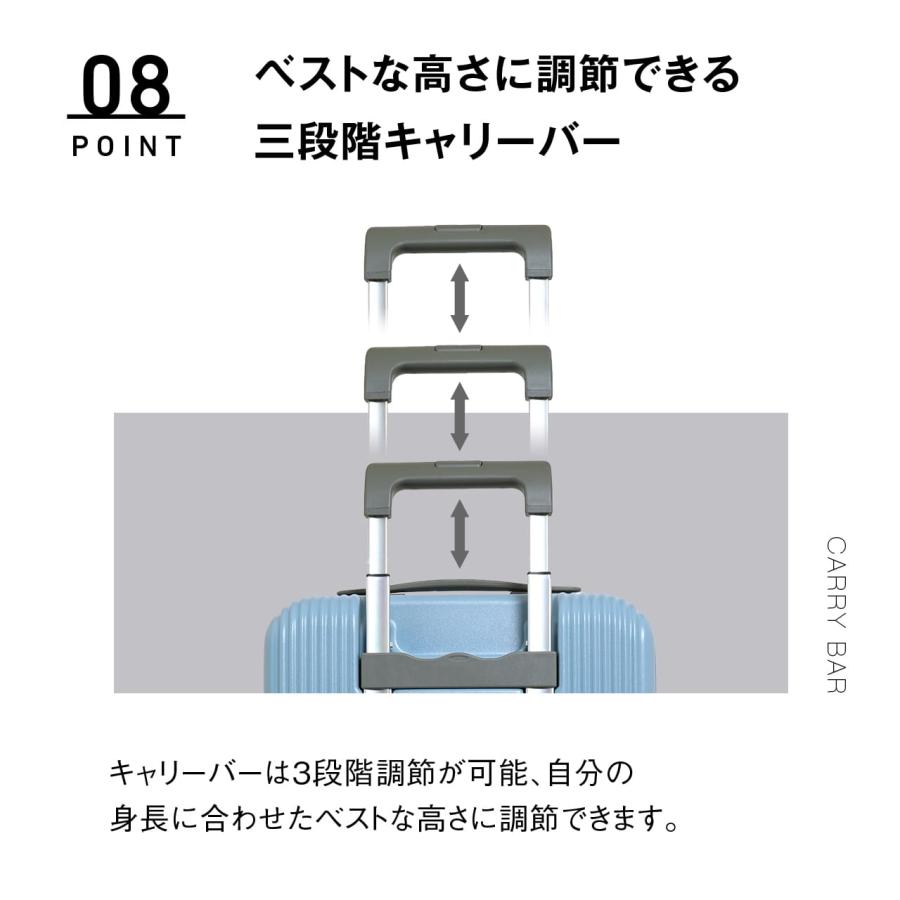 父の日 プレゼント 【Yahoo1位】 スーツケース オルティモ 機内持ち込み Sサイズ 3泊4日 ストッパー キャリーケース 旅行 フロントオープン 拡張 oltimo｜lojel-japan｜17