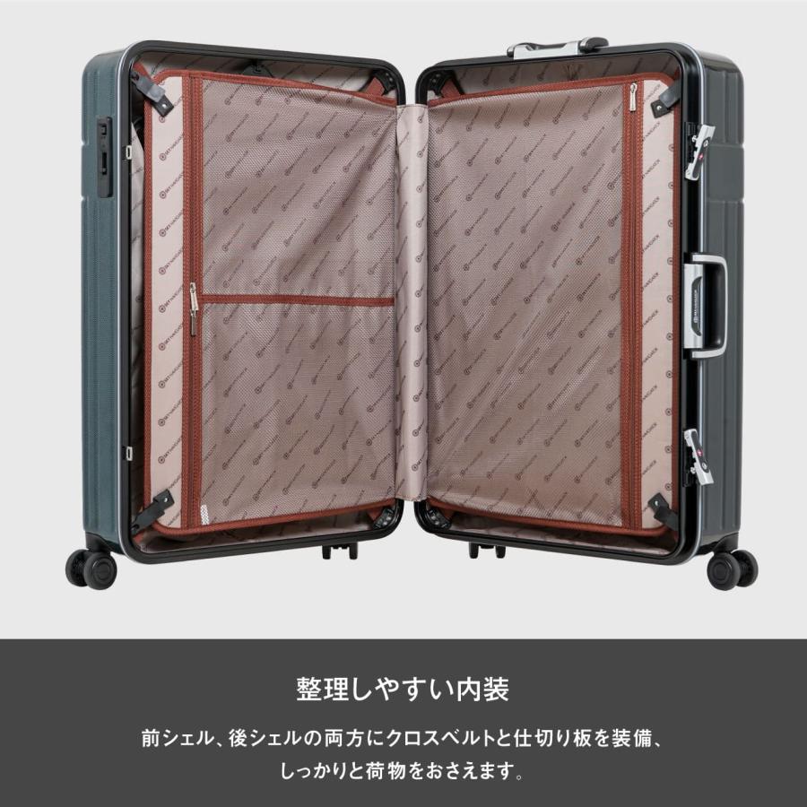 スーツケース Lサイズ 7泊 1週間 ストッパー キャリーケース 軽量 大容量 95L 静音 ダブル フレーム 旅行 トラベル ランキング1位｜lojel-japan｜15