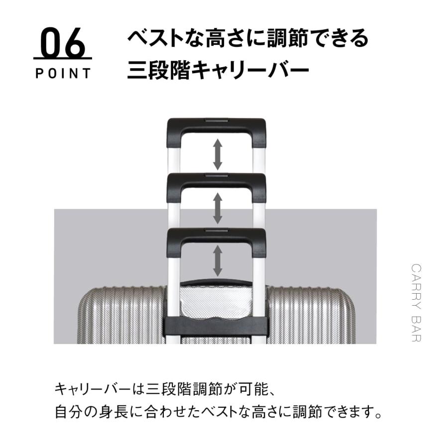 父の日 プレゼント スーツケース Lサイズ 7泊以上 1週間 キャリーケース おしゃれ 拡張 静音 ダブル ファスナー 旅行 ビジネス｜lojel-japan｜16