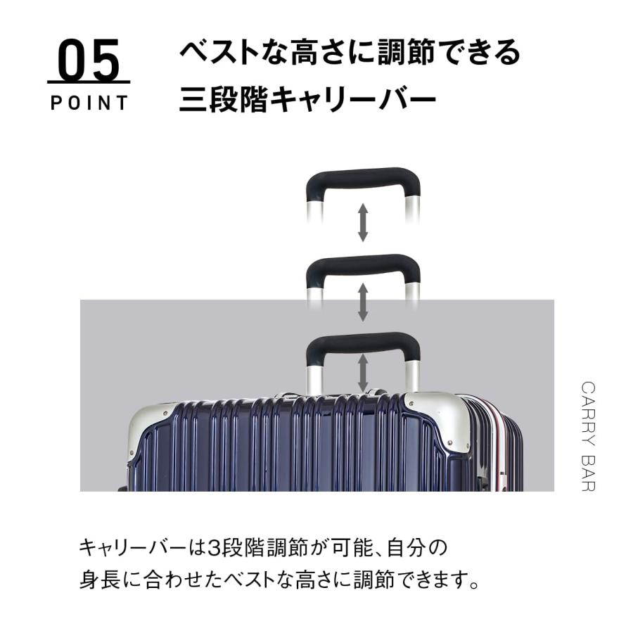 【Yahoo1位】 スーツケース l 7泊以上 1週間以上 大型 キャリーケース ストッパー 静音 フレーム 旅行 ビジネス トランスコンチネンツ TC-0807-62｜lojel-japan｜11