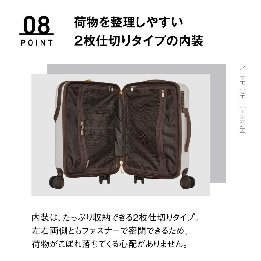 父の日 プレゼント スーツケース トラベルアース 機内持ち込み SSサイズ 1泊2日 コインロッカー キャリーケース LCC ハーフオープン ビジネス｜lojel-japan｜18