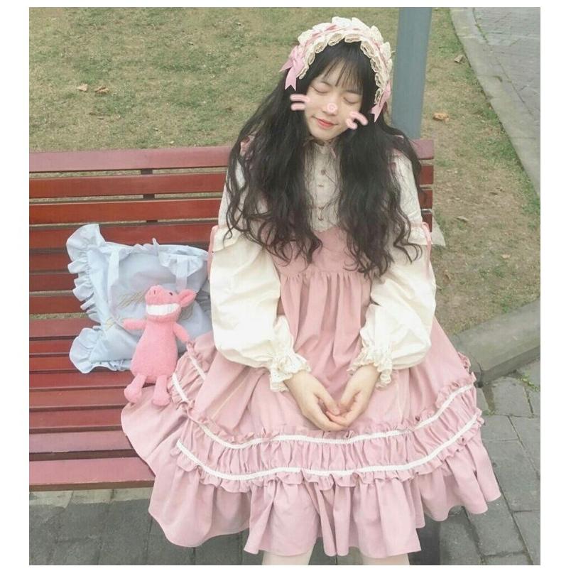即納有り】ロリータ服 ベビードールワンピース ハイウエスト 即納有り】ロリータ服 ベビードールワンピース ハイウエスト