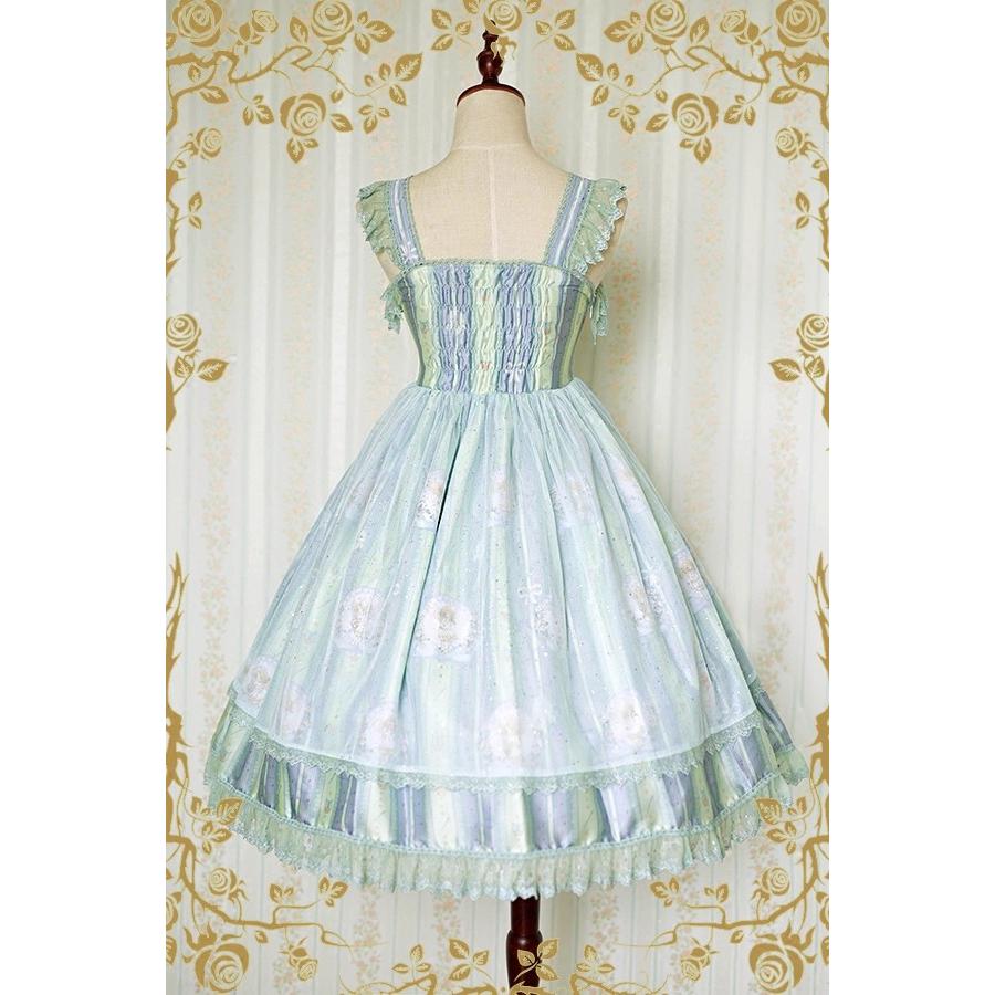 即納 現品限り】春夏 ロリータジャンパースカート JPS 甘ロリ フリル