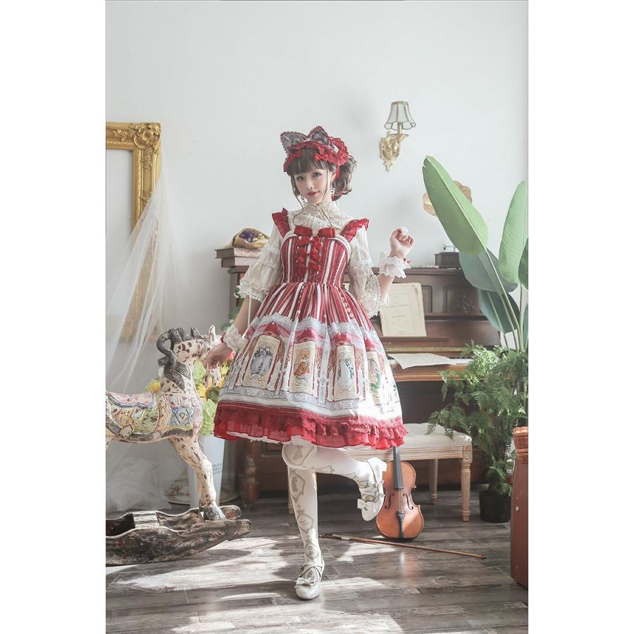 即納 現品限り】ロリータ服 ゴージャスジャンパースカート ジャンスカ 