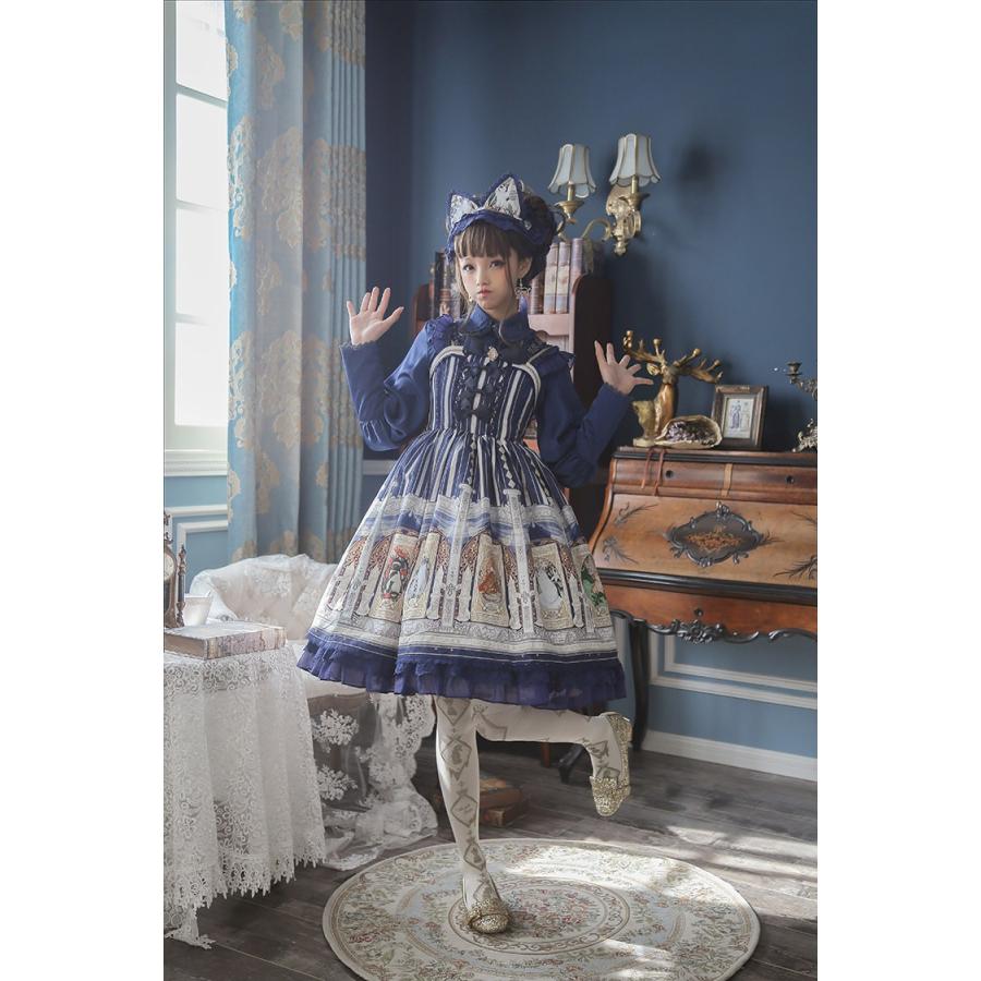 即納 現品限り】ロリータ服 ゴージャスジャンパースカート ジャンスカ 