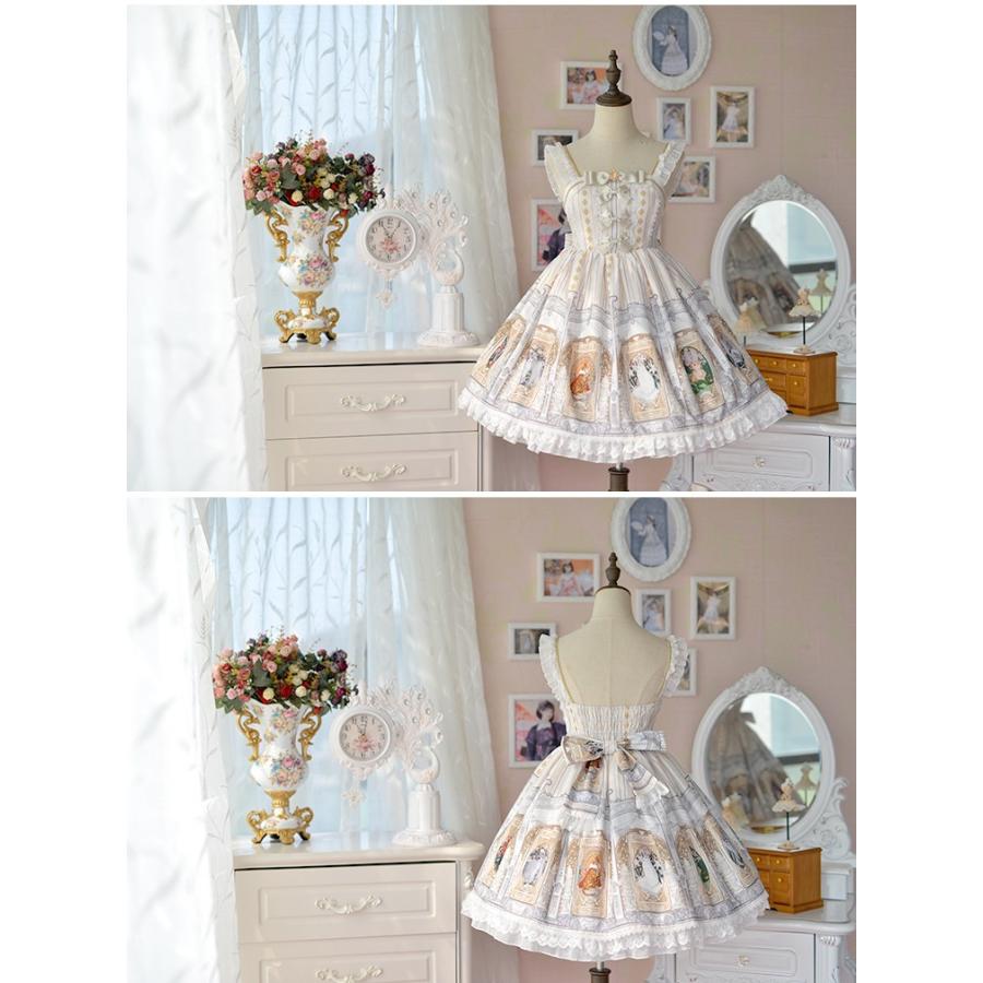 即納 現品限り】ロリータ服 ゴージャスジャンパースカート ジャンスカ