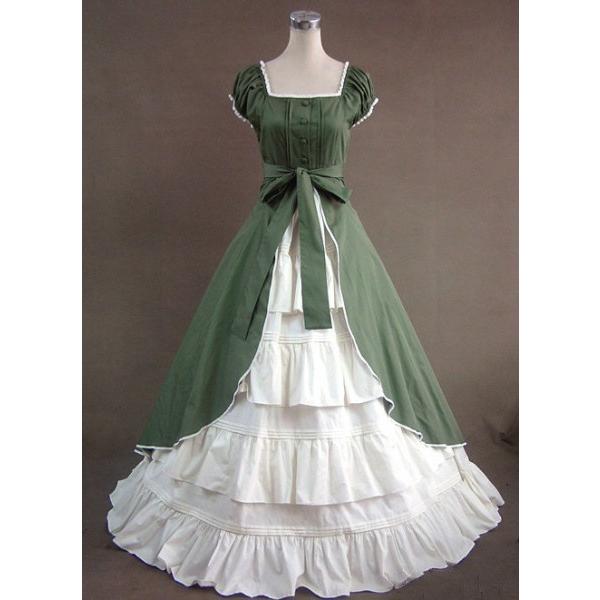 パーティー 宮廷 リボン ロリータドレス Cnalb263 Luxury ラグジュアリ 姫ロリ 宮廷 パフスリーブ クラシカルロングドレス レース アップ パフスリーブ フリル レースアップ ロリータ