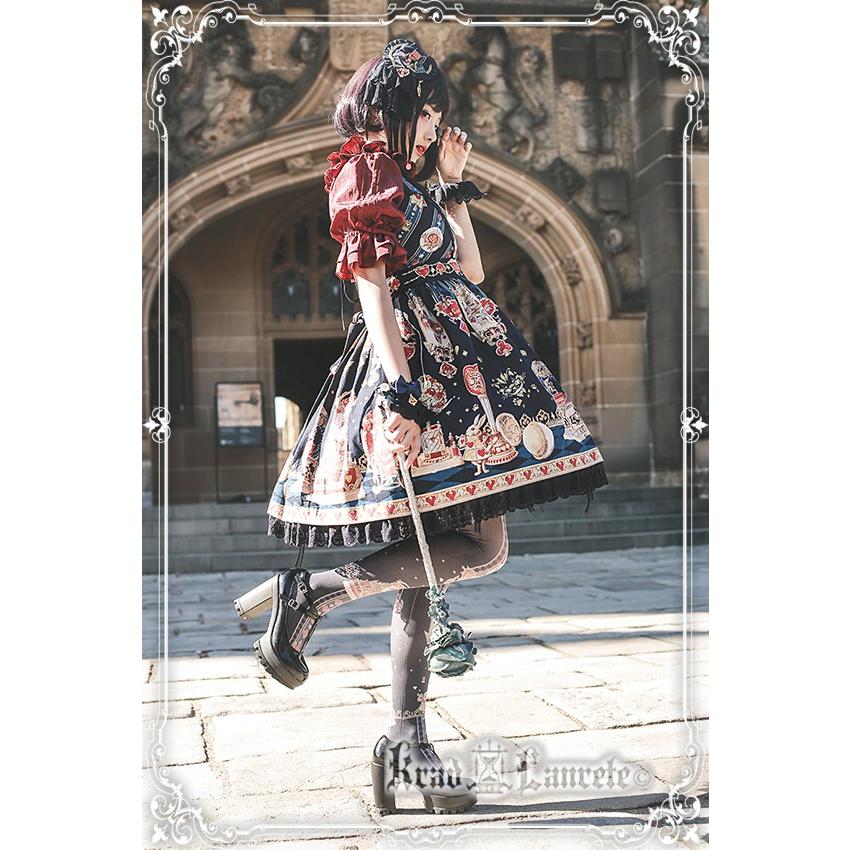 ロリータ Krad Lanrete ハートうさぎタイツ 甘ロリ 姫ロリ 秋冬 即納 現品限り】ロリータ服 Krad Lanrete ハートうさぎタイツ フリル