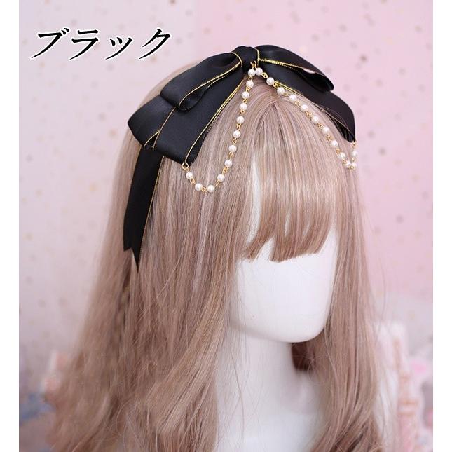ロリータファッション ロリータ Wリボンパールカチューシャ 10色 カチューシャのみ Kc リボン 甘ロリ ゴスロリ 05 Loli05 Luxury ラグジュアリ 通販 Yahoo ショッピング