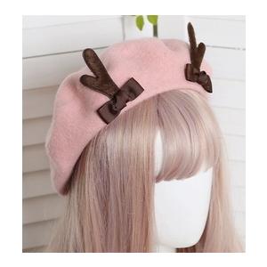 一部即納】ロリータ服 シカのツノ付きベレー帽 ベレー帽のみ 甘ロリ