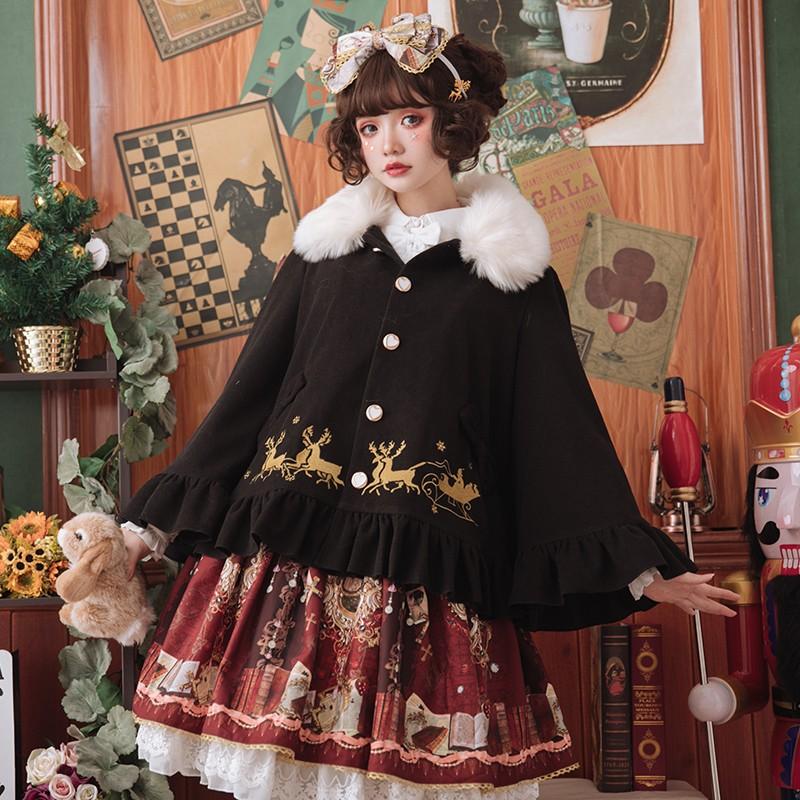 ロリータファッション 姫袖トナカイ柄コート コートのみ ショート丈 甘ロリ クラロリ 姫ロリ フリル ロリータ 0663 Loli0663 Luxury ラグジュアリ 通販 Yahoo ショッピング