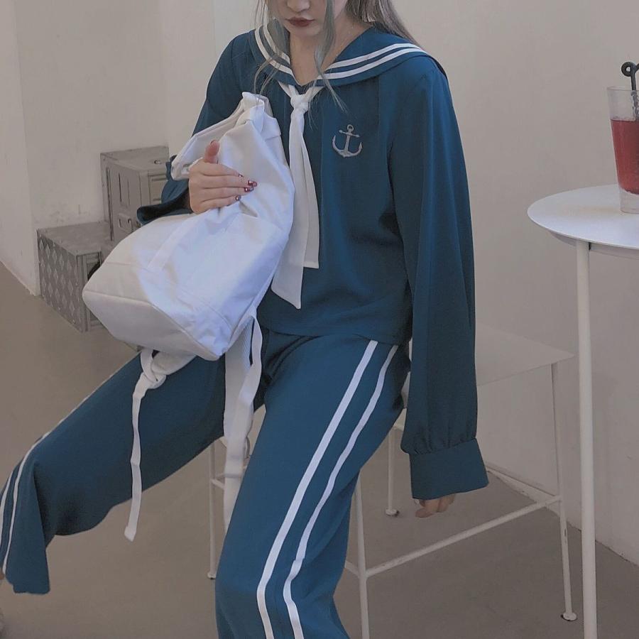 ロリータ セーラーカラー スウェットパンツ パンツのみ販売 長ズボン トップス別売り 運動着 散歩 カジュアル 甘ロリ Supersport Tn