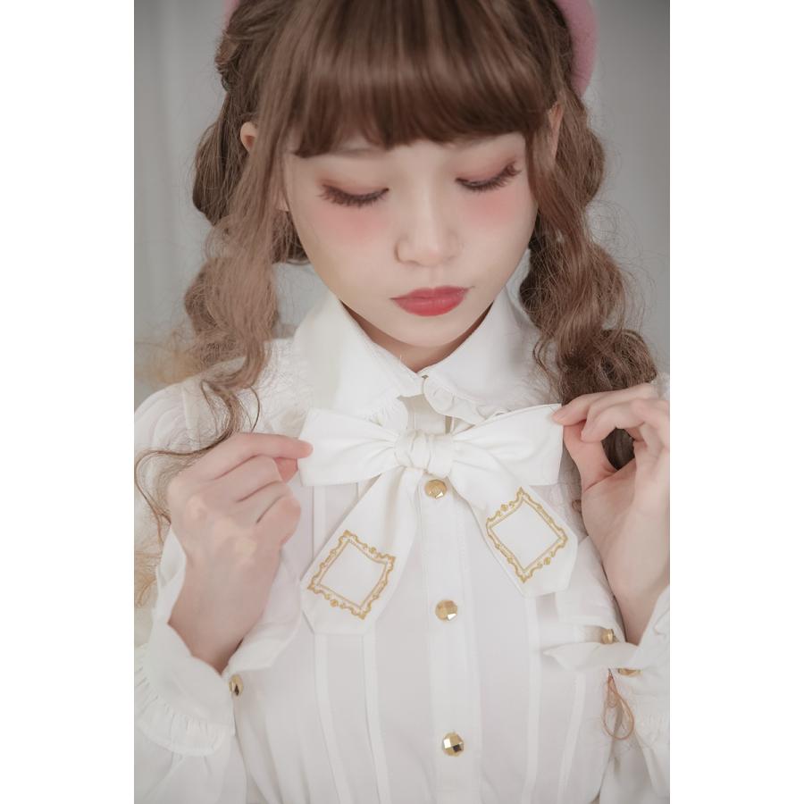 長袖 クラロリ レディース Loli1214 Delly Dolly ブランド ロリータ ブラウス フリル ブラウスのみ レディース リボンタイ付き 透け感 Luxury ラグジュアリ 姫ロリ ロリータ ロリータファッション 薄め クラロリ
