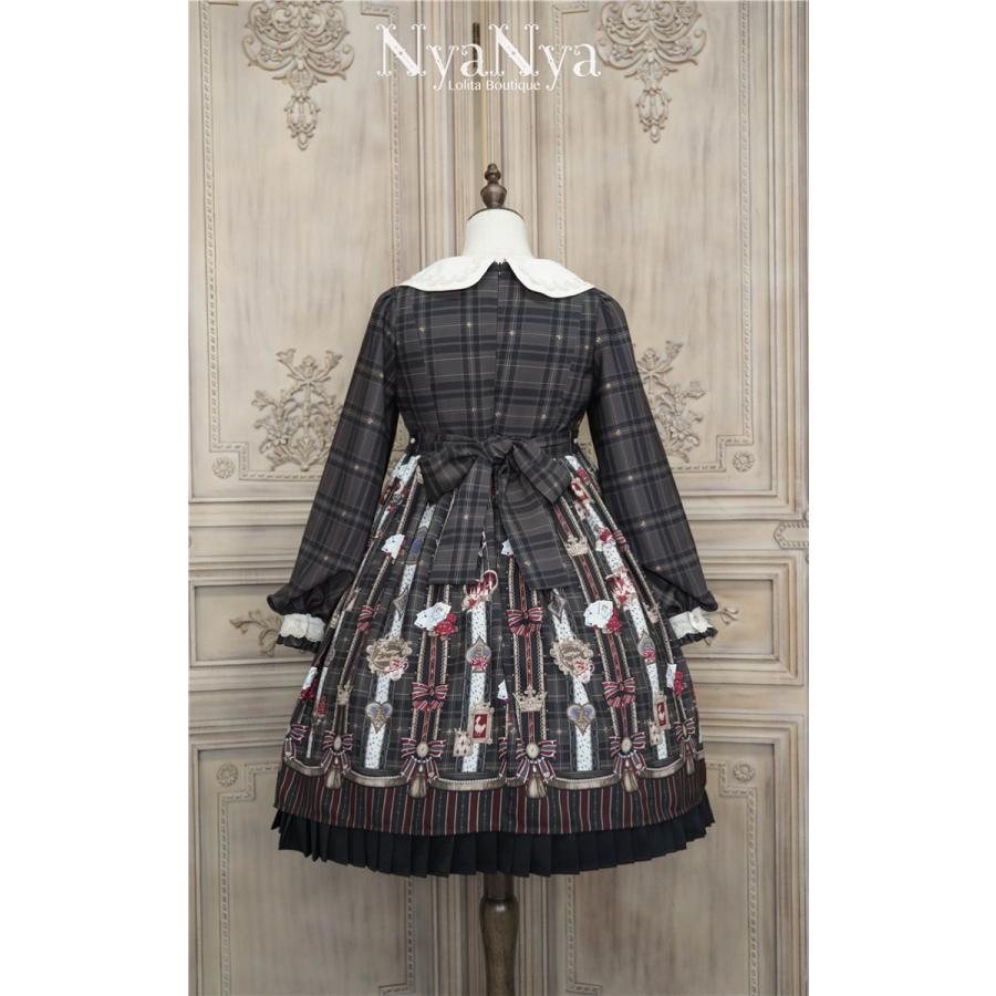 コンビニ受取対応商品 ロリータ Nyanya 魔法学校 ドールワンピース ワンピのみ 長袖 秋冬 リボン 膝丈 英国風 チェック柄 クラシカル ゴスロリ 最安値に挑戦 Zoetalentsolutions Com