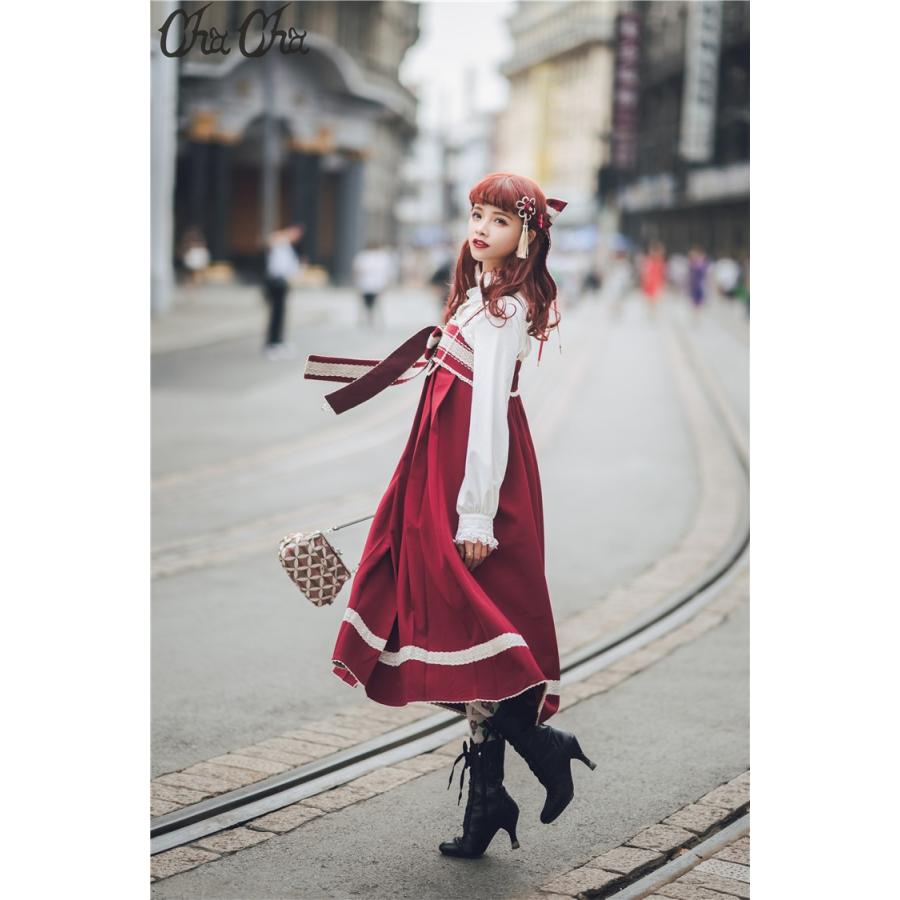 一部即納】ロリータ服 NyaNya 和風 ロング丈ジャンパースカート 一部即納】ロリータ服 NyaNya 和風 ロング丈ジャンパースカート