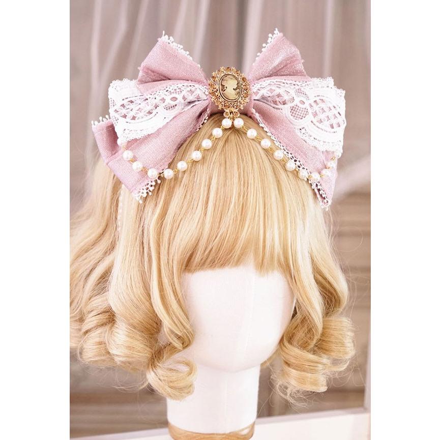 ロリータ 貴婦人のカチューシャ ヘッドドレス ヘアアクセサリー ピンク レース リボン 姫ロリ ロリータ小物 Loli1725 Luxury ラグジュアリ 通販 Yahoo ショッピング