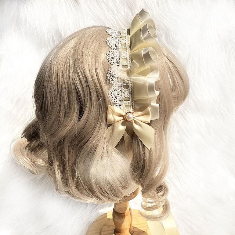 ロリータ リボン ボンネット風ヘッドドレス ヘッドドレス ヘアアクセサリー 甘ロリ 姫ロリ Loli1747 Loli1747 Luxury ラグジュアリ 通販 Yahoo ショッピング