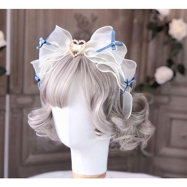 ロリータ 揺りかごの歌 ブルーカチューシャ レース リボン 透け感 ヘッドドレス アクセサリー 甘ロリ メイド 姫ロリ Loli17 Loli17 Luxury ラグジュアリ 通販 Yahoo ショッピング
