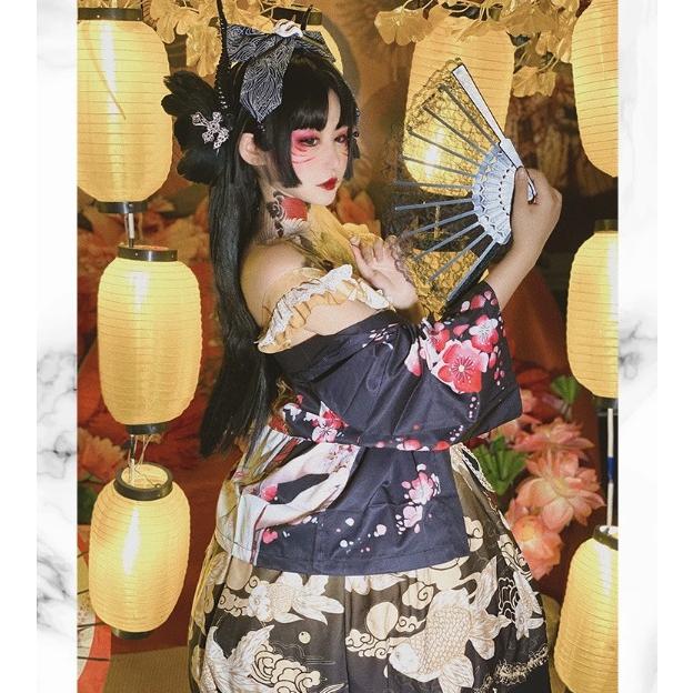 即納 現品限り】ロリータ服 ジャンスカ 3色 Diamond Honey 和ロリ 着物