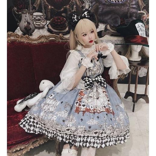 ロリータジャンスカ Diamond Honey 甘ロリ アリス コスプレ ブルー ひざ丈 春夏 フレアロリータファッション Loli68 Luxury ラグジュアリ 通販 Yahoo ショッピング