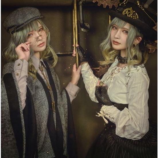 ロリータ服 ロリータファッション スチームパンクブラウス