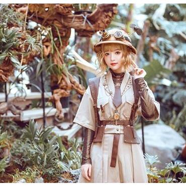 【納期1ヶ月半】ロリータ服 ロリータファッションスチームパンクジャケット アウター 半袖 ショート丈 カジュアル 春夏 ロリータファッション_4