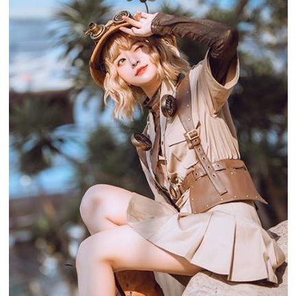 【納期1ヶ月半】ロリータ服 ロリータファッションスチームパンクジャケット アウター 半袖 ショート丈 カジュアル 春夏 ロリータファッション_6