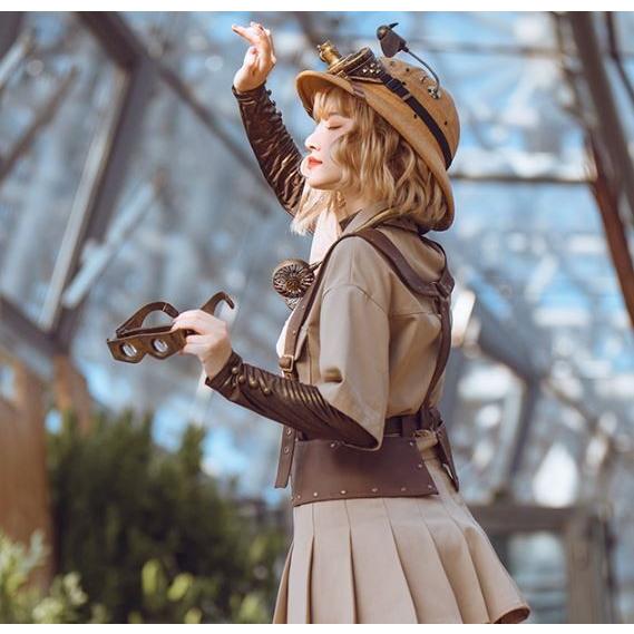 【納期1ヶ月半】ロリータ服 ロリータファッションスチームパンクジャケット アウター 半袖 ショート丈 カジュアル 春夏 ロリータファッション_8