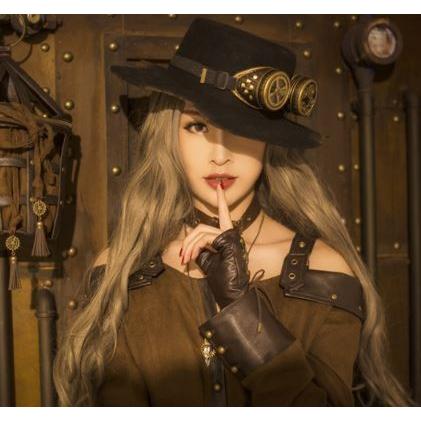 ロリータ服 ロリータファッション スチームパンクゴーグル付きハット