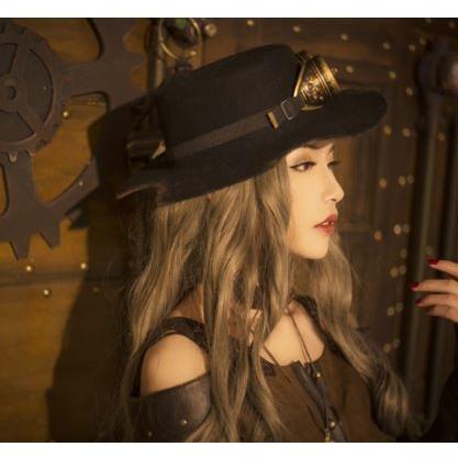 ロリータ服 ロリータファッション スチームパンクゴーグル付きハット