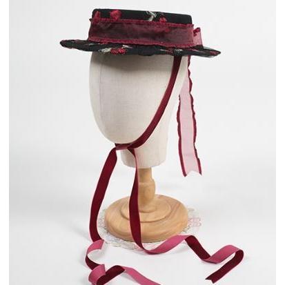 ロリータ リボンハット Sweetdreamer ブラック 花柄 刺しゅう 甘ロリ クラシカル 春夏 ロリータファッション Loli21 Luxury ラグジュアリ 通販 Yahoo ショッピング