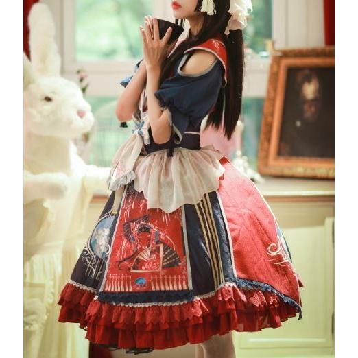 ロリータ セットアップ ワンピース ミディアム プリント 華ロリ コルセット リボン おしゃれ 総柄 オフショルダー オフショル 春夏 ドレス チャイナ 人気 トレン Loli2387 Luxury ラグジュアリ 通販 Yahoo ショッピング