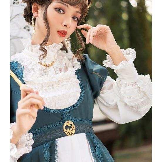 ロリータ リース ワンピース3色 春夏 ロング マキシ ドレス クラシカル 刺しゅう フレア クラロリ 姫ロリ モスグリーン ピンク グリーン 大きいサイズ Loli2678 Luxury ラグジュアリ 通販 Yahoo ショッピング