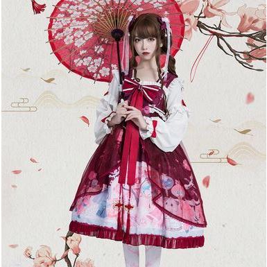 ロリータワンピース ロリータドレス ロリータファッション ゴスロリファッション ゴスロリ 華ロリ 中華ロリ 和ロリ 和風ロリータ ワンピース のみ 3色 小花柄 花 Loli3038 Luxury ラグジュアリ 通販 Yahoo ショッピング
