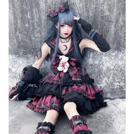 パンク カジュアルロリータ ビスチェ スカート チェック柄 ビビットカラー リボン ミニ丈 ショート丈 膝上 ノースリーブ レース パンク かわいい ガーリー Loli3119 Luxury ラグジュアリ 通販 Yahoo ショッピング