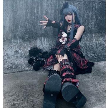 ロリータファッション ゴスロリファッション ゴスロリ パンク カジュアルロリータ レッグウォーマー チェック柄 ビビットカラー プリント フ ポスト投函対応 Loli3121 Luxury ラグジュアリ 通販 Yahoo ショッピング