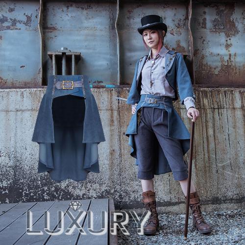 納期2か月 ロリータ スカート Steampunk スチームパンク ネイビー アシメ フレア 無地 パンク かっこいい クール おしゃれ 大きいサイズ サイズ豊富 人気 撮 Loli3342 Luxury ラグジュアリ 通販 Yahoo ショッピング
