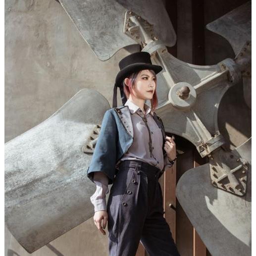 ロリータ服 ジャケット steampunk スチームパンク ネイビー ボレロ JK