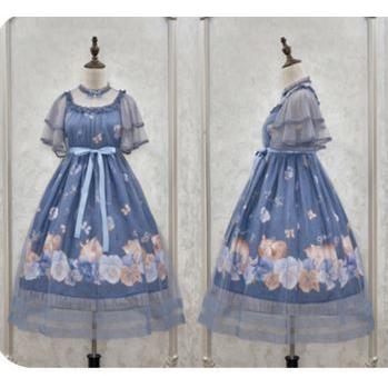 即納 現品限り】ロリータ服 パンジー 半袖 ワンピース NyaNya 春秋 