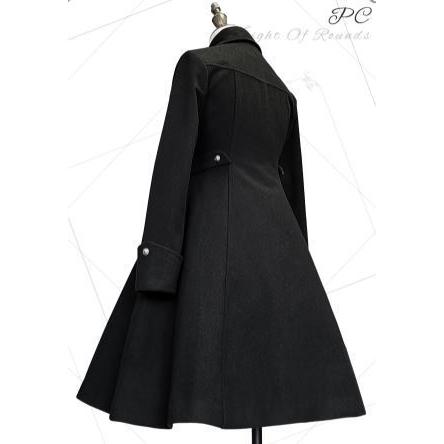 ロリータファッション ａラインコート 秋冬 アウター フレア ブラック 無地 かっこいい おしゃれ エレガント ゴシック ボタン コート ジャケット 羽織り 撮影 Loli3577 Luxury ラグジュアリ 通販 Yahoo ショッピング