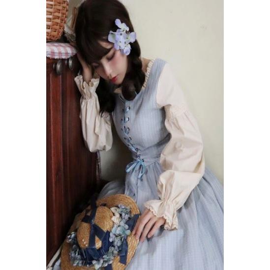 納期40日】ロリータ服 ロリータファッションノースリーブワンピース 3