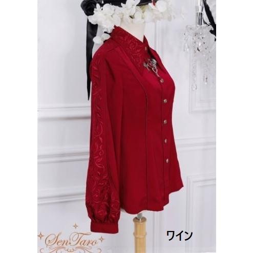 【納期40日】ロリータ服 ロリータファッション ブラウス 5色 ふんわり ブラウスのみ 長袖 パフスリーブ 刺しゅう トップス ブラウスのみ クラシカル クラロリ｜loliloli｜10