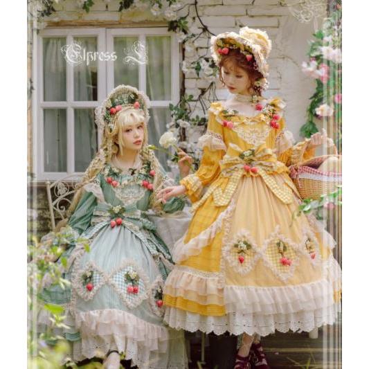 ロリータ服 ロリータファッション ロングドレスワンピース 6色  